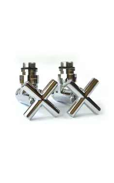 Кран угловой для полотенцесушителей Raftec Premium 1/2x1/2 Chrome, 2шт.