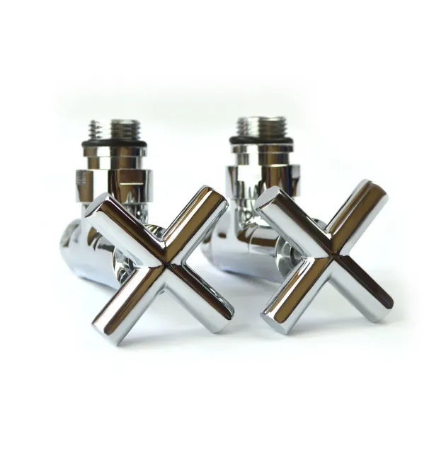 Кран угловой для полотенцесушителей Raftec Premium 1/2x1/2 Chrome, 2шт.