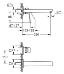 Змішувач для раковини Grohe Cubeo на 2 отвори L-розміру (1017890000) фото - 2