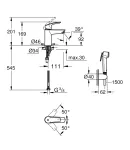 Змішувач для раковини з гігієнічним душем Grohe Eurosmart New (23124003) фото - 3