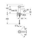 Смеситель для раковины S-размера Grohe BauClassic (23162000) фото - 2