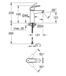 Змішувач для раковини Grohe Eurosmart (чорний матовий) (233242433) фото - 4