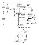 Смеситель для раковины M-размера Grohe Eurosmart Cosmopolitan (23325000) фото - 2