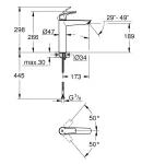 Змішувач на стільницю для раковини XL-розміру Grohe Eurosmart New (23971003) фото - 3