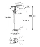 Змішувач для ванни підлоговий Grohe Essence 25248KF1 (чорний матовий) (25248KF1) фото - 2
