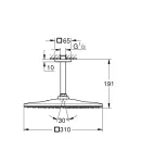 Верхній душ з стельовим кронштейном Grohe Rainshower Mono (26566000) фото - 2