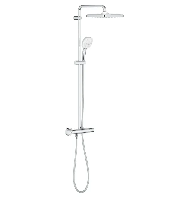 Душова система з термостатом для настінного монтажу Grohe Tempesta System 250 Cube (26689001) фото - 1