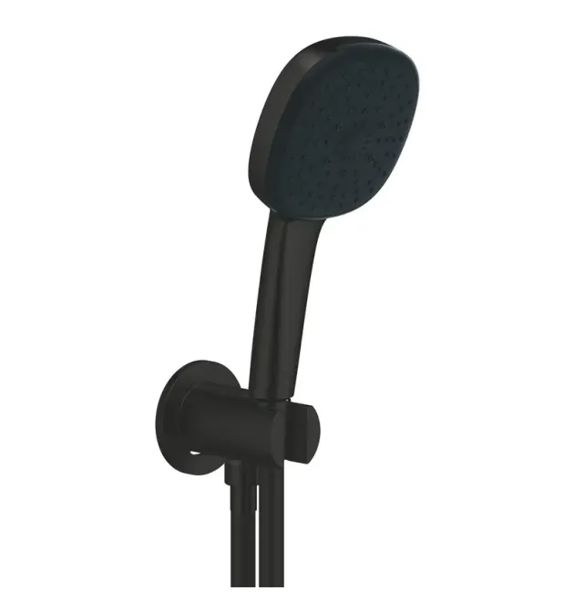 Душовий набір з настінним ручним душем Grohe Tempesta Cube 110 3 режими, чорний матовий (269102433) фото - 1