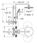 Душова система з термостатом для душа Grohe Euphoria System (27296003) фото - 4