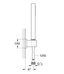 Душовий набір з тримачем, 1 режим струменя Grohe Euphoria Cube (27703000) фото - 3