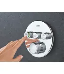 Термостат скрытого монтажа Grohe Grohtherm SmartControl на 3 потребителя, хром (29121000) — фото 6