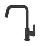 Смеситель для кухонной мойки Grohe Eurosmart, однорычажный, чёрный матовый, поворотный излив, 305672430 — фото 4