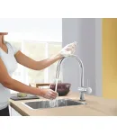 Сенсорний змішувач для кухні з висувним виливом Grohe Minta Touch (31358DC2) фото - 2