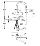 Змішувач для кухні з висувним виливом Grohe Eurosmart Cosmopolitan (31481001) фото - 3