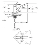 Змішувач для кухні Grohe BauEco (31680000) фото - 6