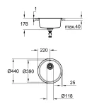 Мийка для кухні із нержавіючої сталі Grohe K200 (31720SD0) фото - 3