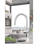 Змішувач для кухні з висувним виливом Grohe Minta (32321002) фото - 5