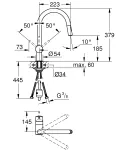 Змішувач для кухні з висувним виливом Grohe Minta (32321002) фото - 6