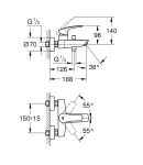 Змішувач для ванни Grohe Eurosmart New (33300003) фото - 3
