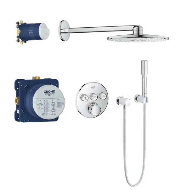 Душова система прихованого монтажу з термостатом Grohe Grohtherm SmartControl (34705000) фото - 1