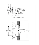 Змішувач для ванни з термостатом Grohe Grohtherm 1000 Performance (34830000) фото - 3