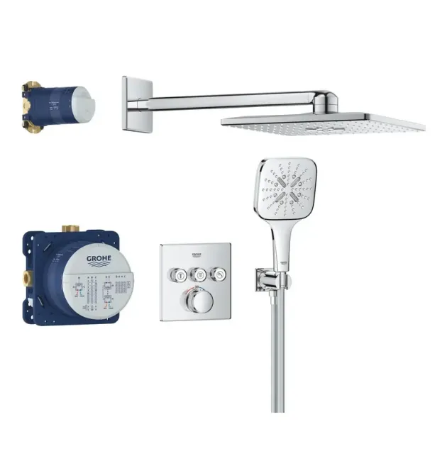 Душова система прихованого монтажу на 3 виходи з термостатом Grohe Grohtherm SmartControl (34864000) фото - 1