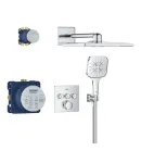 Душова система прихованого монтажу на 3 виходи з термостатом Grohe Grohtherm SmartControl (34864000) фото - 3