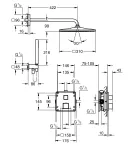 Душова система прихованого монтажу Grohe Grohtherm Cube (34868000) фото - 4