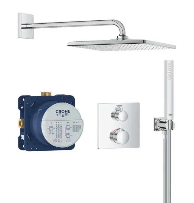 Душова система прихованого монтажу з термостатом Grohe Grohtherm (34870000) фото - 1