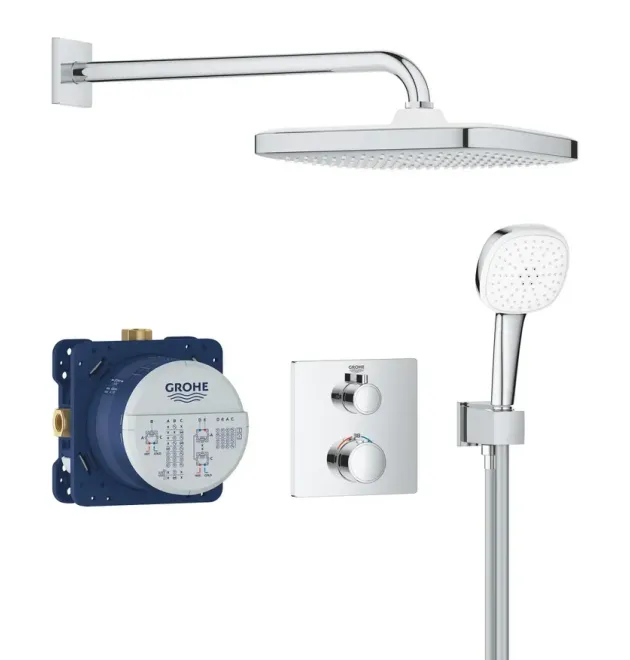 Душова система прихованого монтажу з термостатом Grohe Grohtherm (34871000) фото - 1