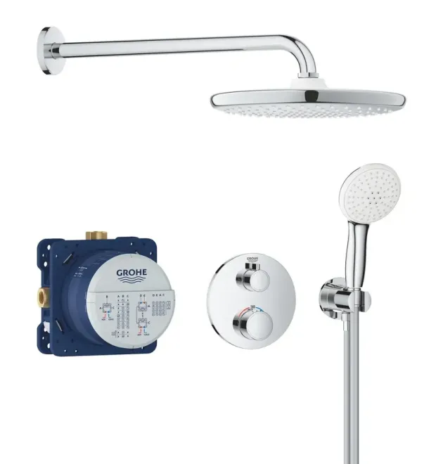 Душова система прихованого монтажу з термостатом Grohe Grohtherm (34872000) фото - 1
