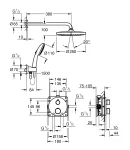 Душова система прихованого монтажу з термостатом Grohe Grohtherm (34872000) фото - 3