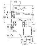 Монокран на одну воду сенсорний Grohe Euroeco Cosmopolitan E Bluetooth (36409000) фото - 2