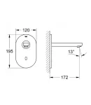 Монокран на одну воду сенсорний, Bluetooth, прихований монтаж Grohe Euroeco Cosmopolitan E (36410000) фото - 2