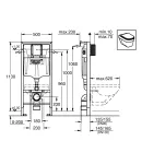 Інсталяція для унітазу Grohe Rapid SL (38536001) фото - 3