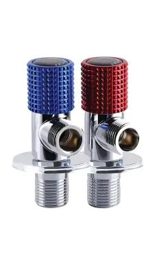 Комплект кранов (пара) для подключения сантехприборов CHAMPION VAL-12-1/2x1/2-TWIN CHROME из нержавеющей стали (цвет хром) (CH6568)
