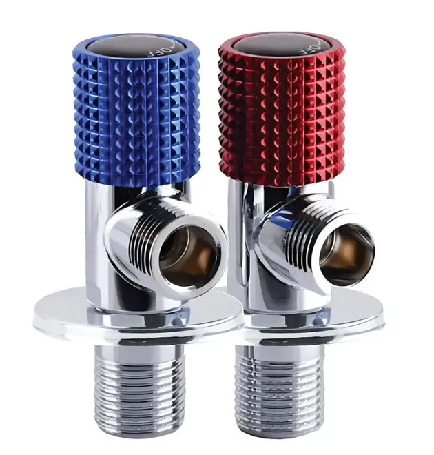 Комплект кранов (пара) для подключения сантехприборов CHAMPION VAL-12-1/2x1/2-TWIN CHROME из нержавеющей стали (цвет хром) (CH6568) фото - 1