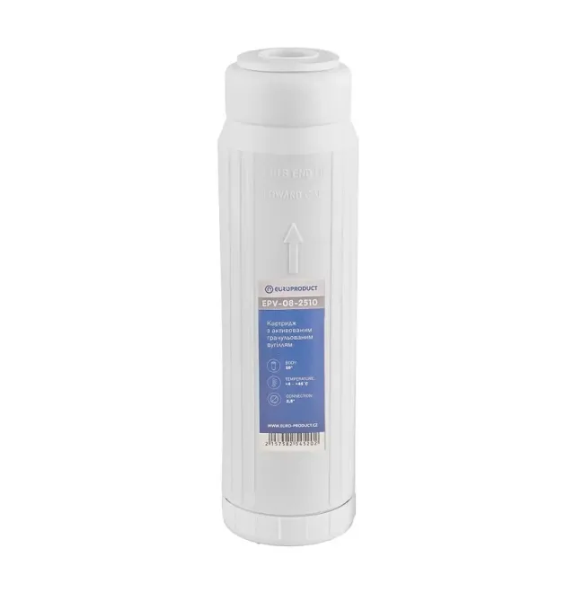 Картридж з активованим гранульованим вугіллям Europroduct EPV-08-2510 2,5″х10″ (EP5452) фото - 1