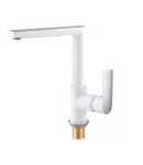 Змішувач для кухні HAIBA ALEX 018 NUT WHITE-CHROME, білий матовий — фото 6