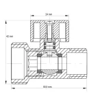 Кран триходовий 1/2Mx3/4Mx1/2F Koer KR.515 (KR0103) фото - 3