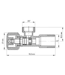 Кран вентильный Koer 1/2x3/8 с накидной гайкой (KR.510) (KR0147) фото - 2