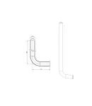 Трубка Г-подібна для приєднання радіатора Koer KA.D16-500 - 16(2.2mm) x 15-500mm (KR4904) — фото 3