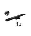 Душевой трап KOER FD08-70x800-GLASS BLACK из нерж. стали SUS304 70x800мм со стеклянной панелью (Цвет черный) — фото 2