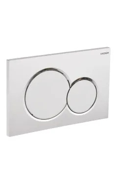 Панель змиву KOER KT-0601-01 240x160x10mm пластикова, кнопка кругла (колір хром) (KR5174)