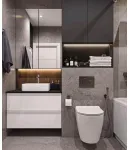 Панель змиву KOER KT-0601-01 240x160x10mm пластикова, кнопка кругла (колір хром) (KR5174) фото - 3