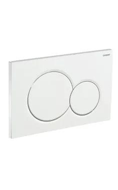 Панель змиву KOER KT-0601-03 240x160x10mm пластикова, кнопка кругла (колір білий) (KR5175)