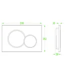 Панель змиву KOER KT-0601-03 240x160x10mm пластикова, кнопка кругла (колір білий) (KR5175) фото - 3