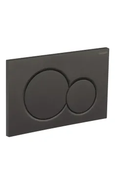 Панель змиву KOER KT-0601-05 240x160x10mm пластикова, кнопка кругла (колір чорний матовий) (KR5176)