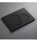 Панель змиву KOER KT-0601-05 240x160x10mm пластикова, кнопка кругла (колір чорний матовий) (KR5176) фото - 3