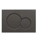 Панель змиву KOER KT-0601-05 240x160x10mm пластикова, кнопка кругла (колір чорний матовий) (KR5176) фото - 4